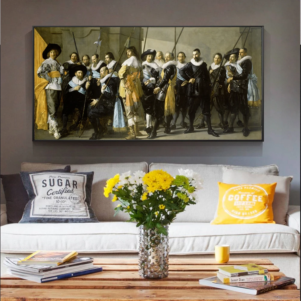 The Meagre Company Canvas настенные картины By Frans Hals Reproductions постеры и принты на холсте