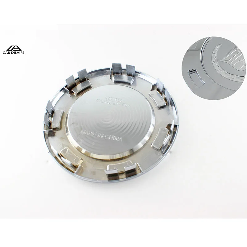 4x 200mm 8&quot 7-Spoke Chrome Wheel Center Hub Caps Cover Emblem Badge Car Styling Rim Dust Proof Fit for CADILLAC Escalade silver |