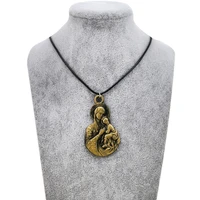 brand new original virgin mary necklace for women gold the madonna pendant prayer necklaces men jewelry christian gifts