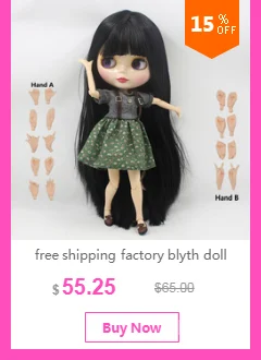Фабрика blyth кукла зеленый микс синие волосы сустава тела белая кожа 1/6 BL62274006