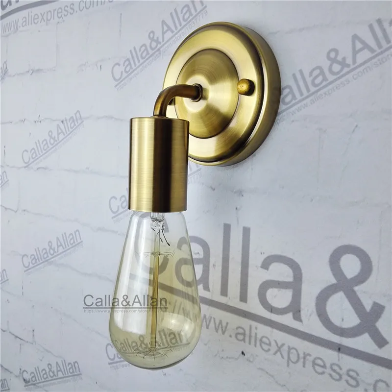 Античный латунный настенный светильник сделай сам E27 винтажный Железный в