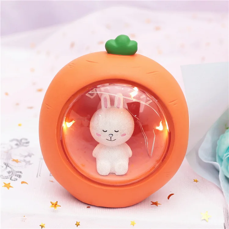 Круглый ночник с мультяшным рисунком светодиодный аккумулятор для детской