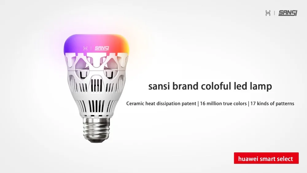Умный светодиодный светильник huawei от бренда sansi, цветной, 800 люменов, 10 Вт, E27, лимонная умная лампа для huawei, приложение для умного дома