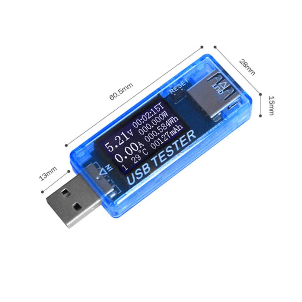 Detector USB multifunción 8 en 1 voltímetro amperímetro probador de capacidad de potencia medidor de corriente de voltaje TSH Shop