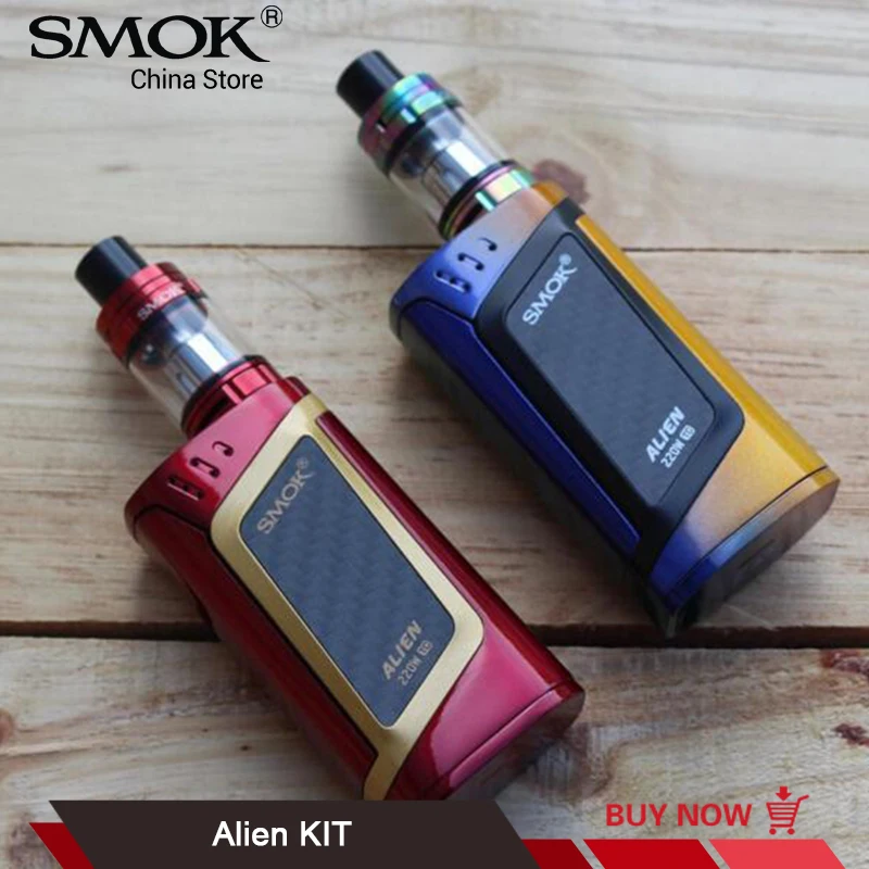Оригинал SMOK чужой 220 Вт Mod Kit 3 мл TFV8 ребенок бак V8 маленьких Q2 катушки электронная