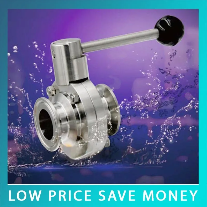 

3PCS Quick Clamp Butterfly Valve DN19*1.5 Manual Sanitary Valves