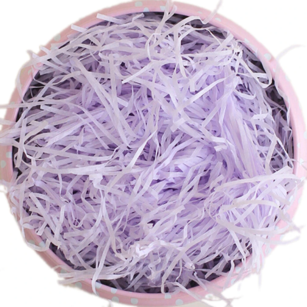Lilac 100 г/упак. многоцветная модная крафт измельченная сморщенная бумага Свадебные вечерние корзины Shred измельченная бумага для салфеток наполнитель «Трава» подарок - Цвет: Lilac
