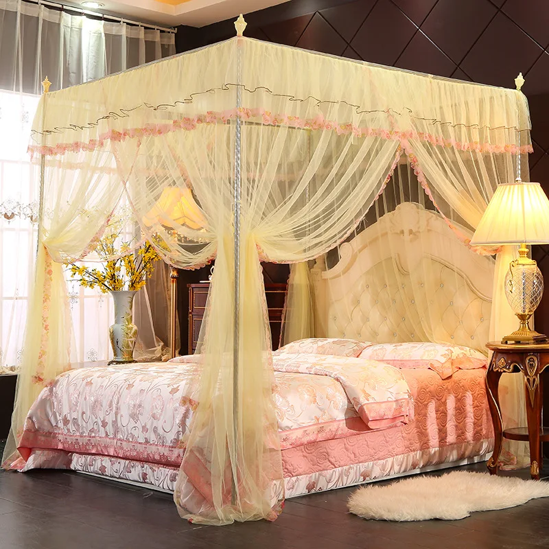 Новая роскошная сетка от комаров для дворца принцесса трехдверная с 4 углами