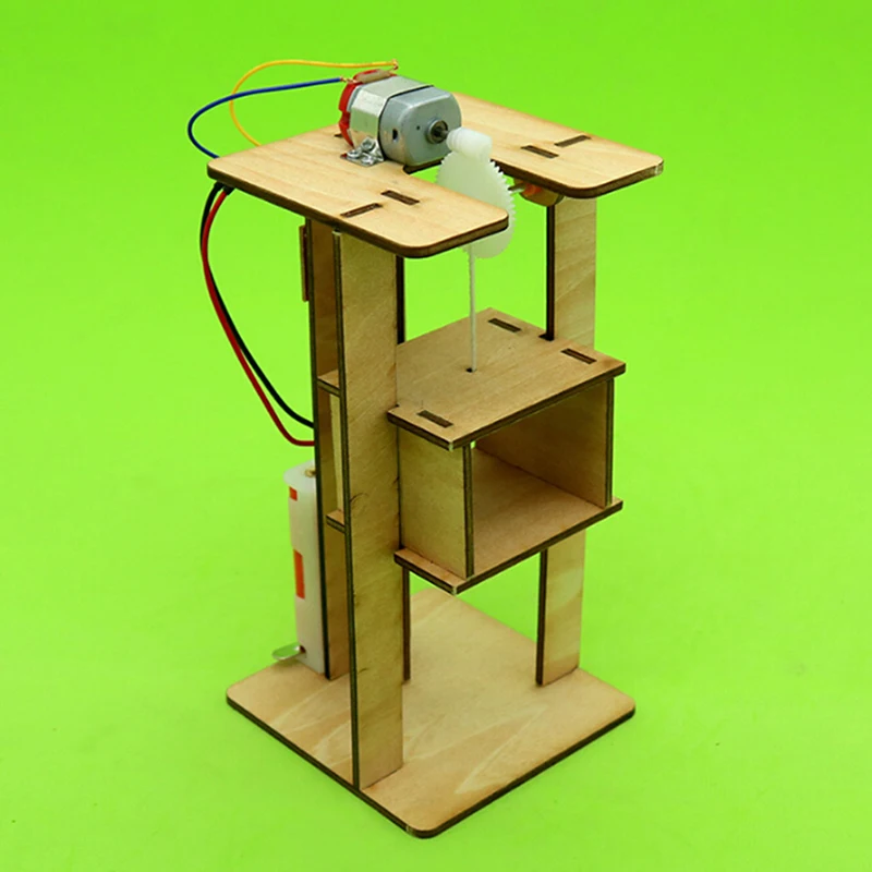 Соберите DIY Электрический подъемник развивающие игрушки для детей материал