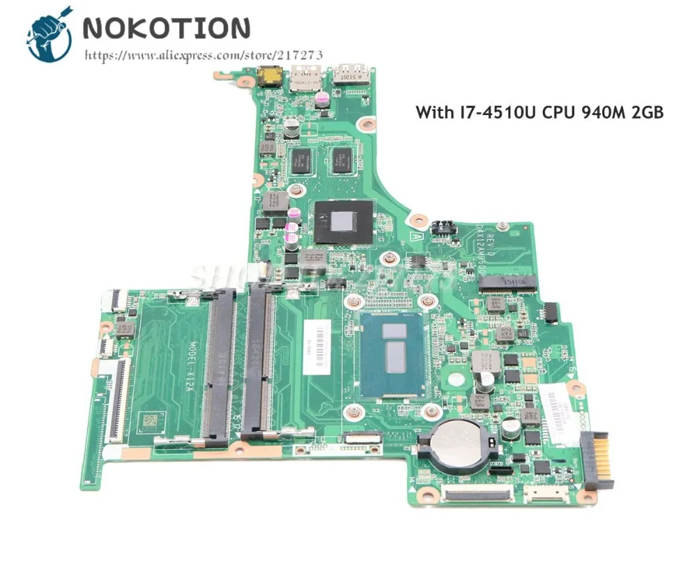 Материнская плата NOKOTION для ноутбука HP Pavilion 15 AB основная материнская BAORD DAX12AMB6D0 841911