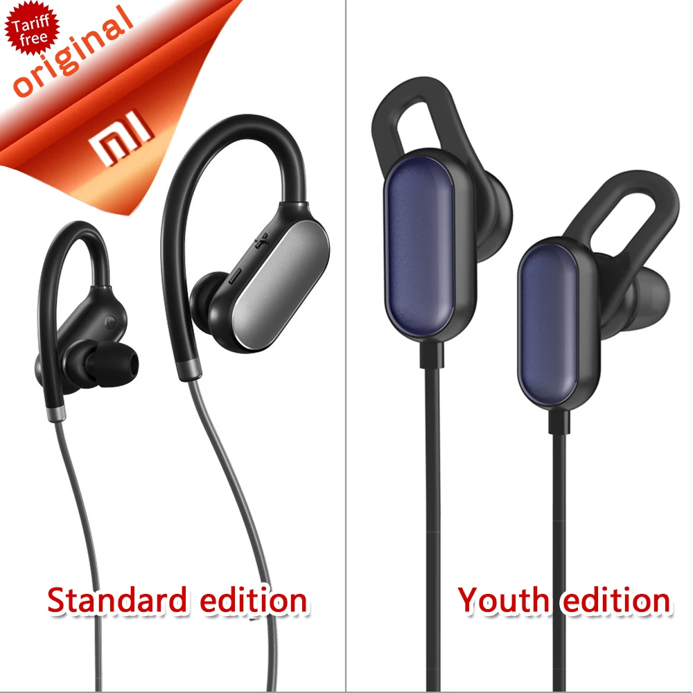 Оригинальные Xiaomi mi Bluetooth наушники гарнитура Bluetooth 4,1 с mi c водонепроницаемые Беспроводные спортивные наушники спортивные Xiao mi наушники