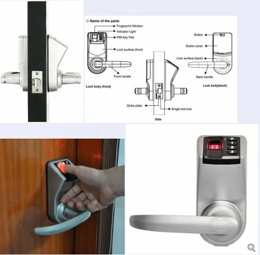 Buy 3398 Biometric fingerprint combination digital code password entrance door lock with Deadbolt Smart locks on