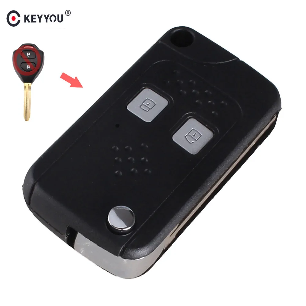 KEYYOU 2 кнопочный модифицированный складной откидной пульт дистанционного