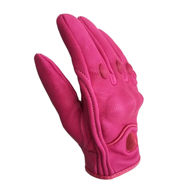 Spoolu etbike fox Women's Gloves Pink Imported Lambskin Motorcycle gloves Locomotive Racing Shoulder Full Finger Cycling | Автомобили