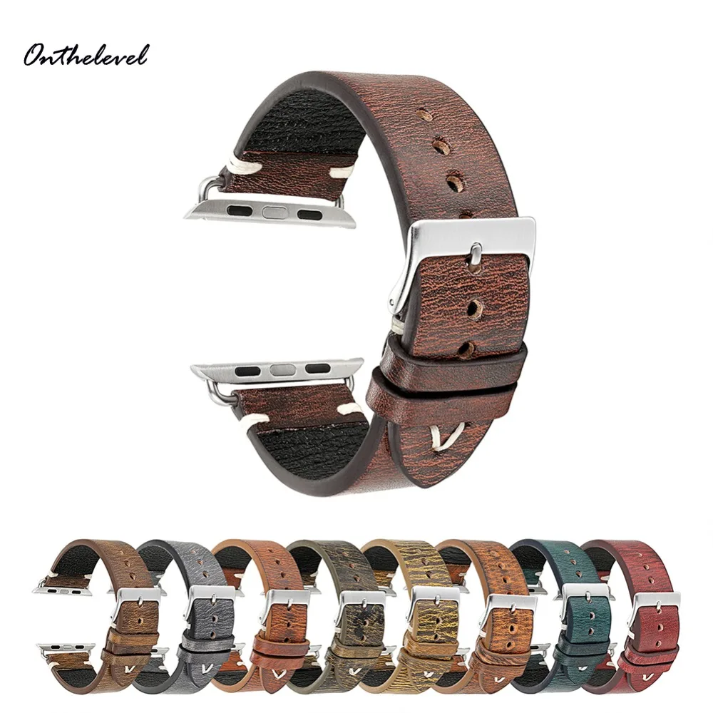Ремешок кожаный для Apple Watch Band 38 мм 42 iwatch Series 1 2 3 4 # D|Ремешки часов| |