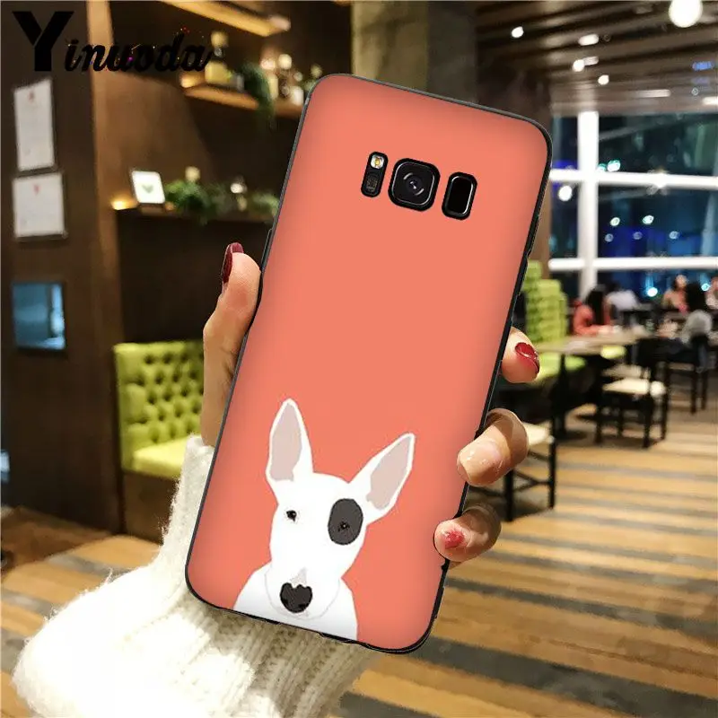 A15 Yinuoda Бультерьера с бультерьером собакой Smart Cover Черная мягкая крышка чехол для телефона для GALAXY s5 s6 edge plus s7 edge s8 plus, s9 plus - Цвет: A15