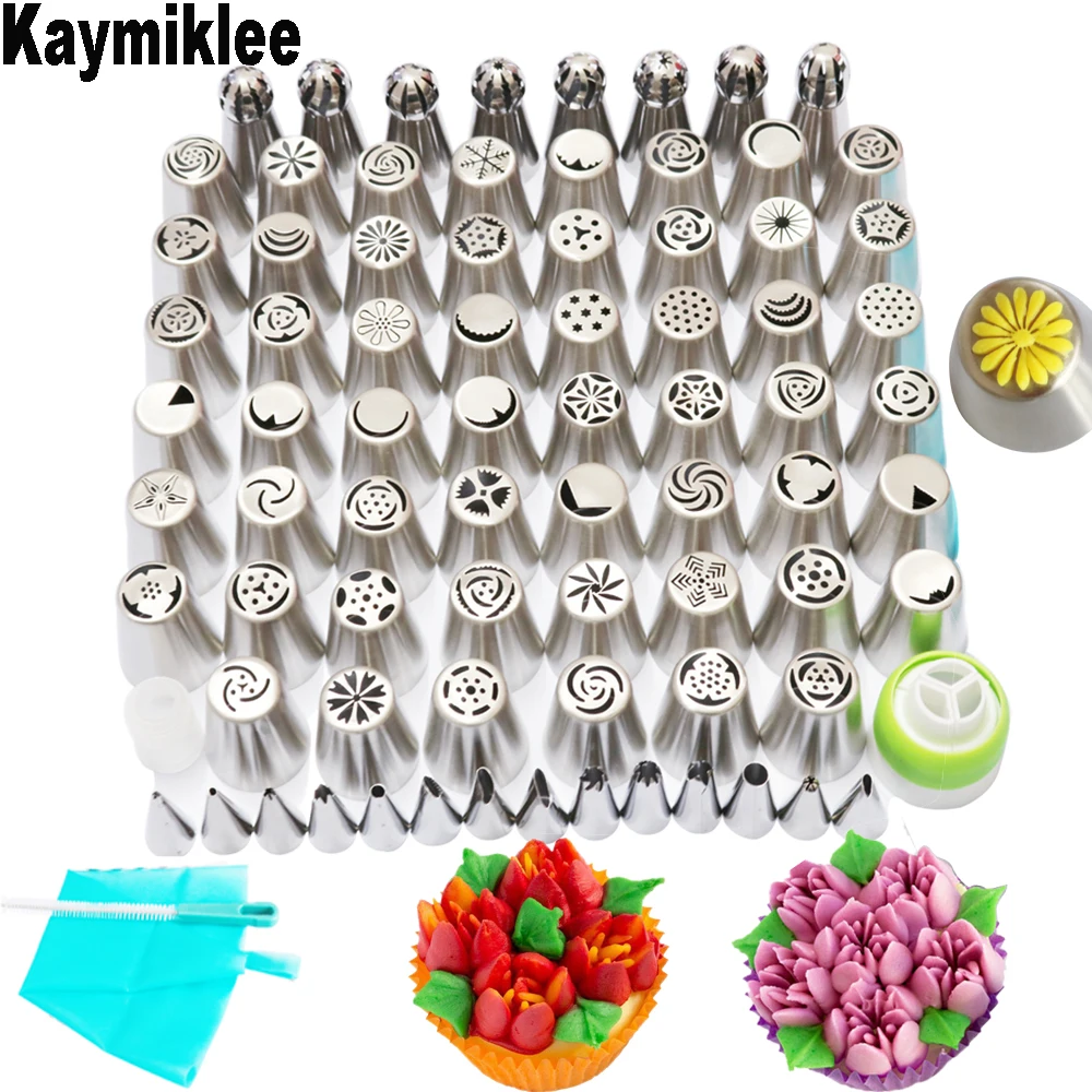 Kaymiklee 80 шт./компл. торт русских сопла из нержавеющей стали Обледенение