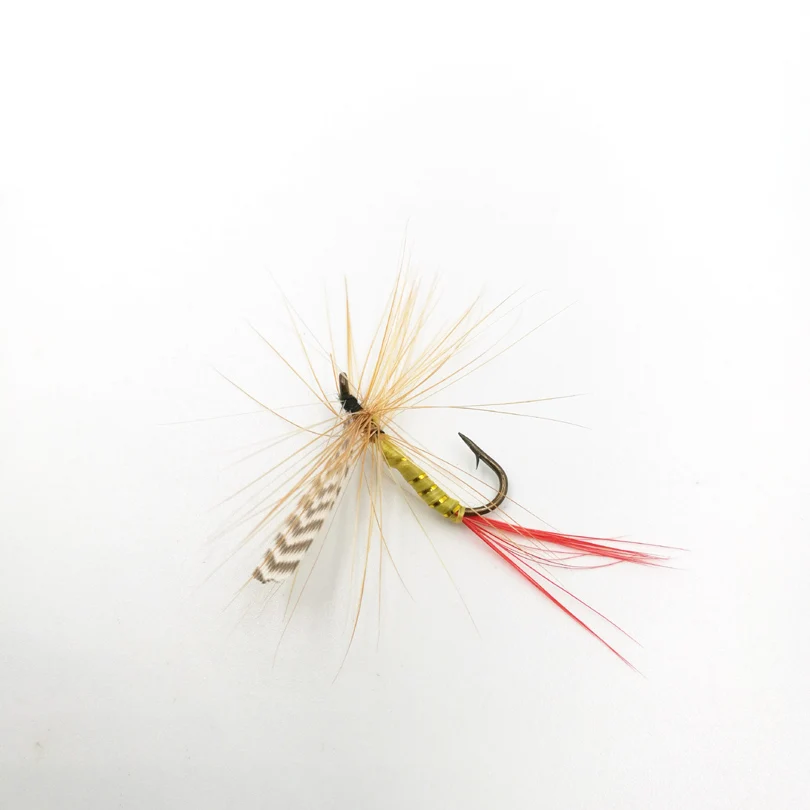 Продажа жёлтых и красных ягодиц мух для форели 5 шт./лот 10 # | Спорт развлечения