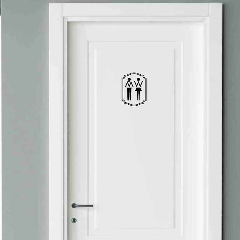 Стильная наклейка унитаза для мужчин и женщин стильная на дверь с душевой