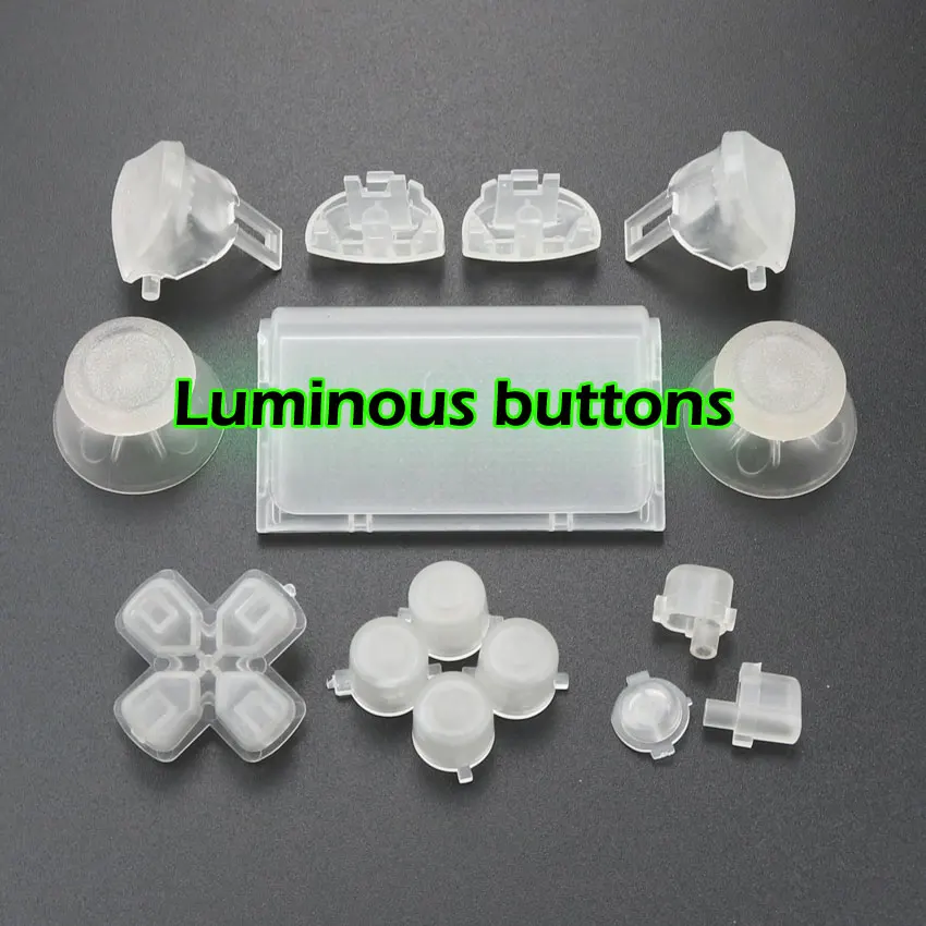 YuXi полный набор джойстиков Dpad R1 L1 R2 L2 кнопки направления ABXY jds 040 jds-040 для sony PS4 Pro тонкий контроллер - Цвет: Luminous