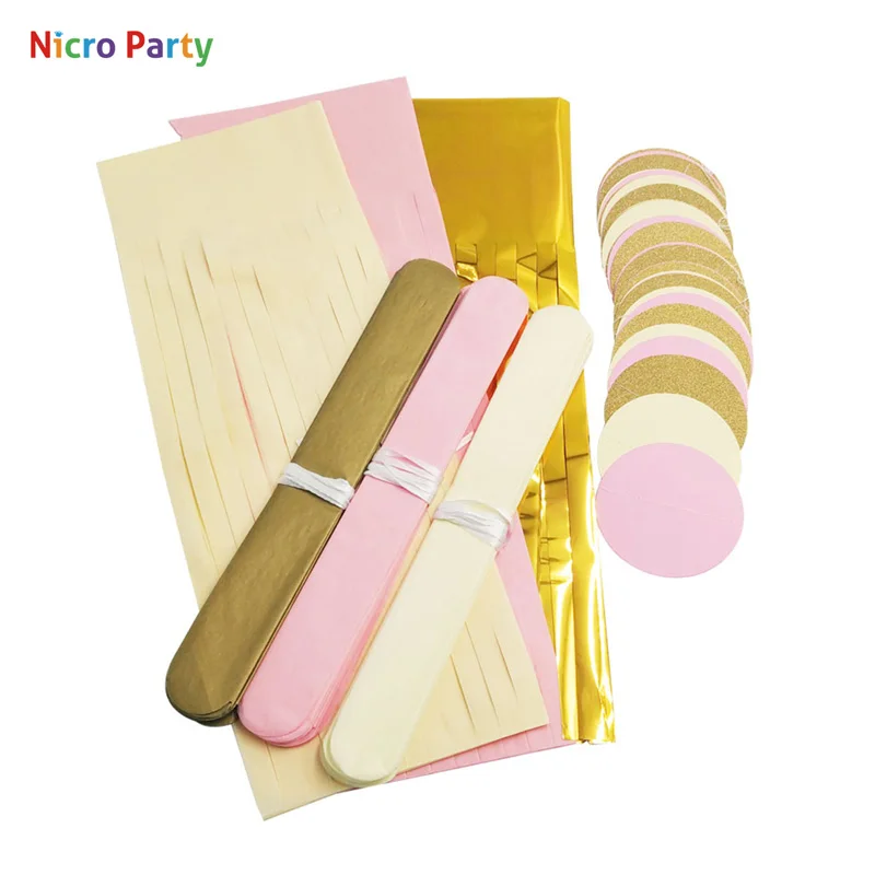 Nicro 19 шт./компл. золото бежевый розовый дня рождения свадьбы годовщины детского
