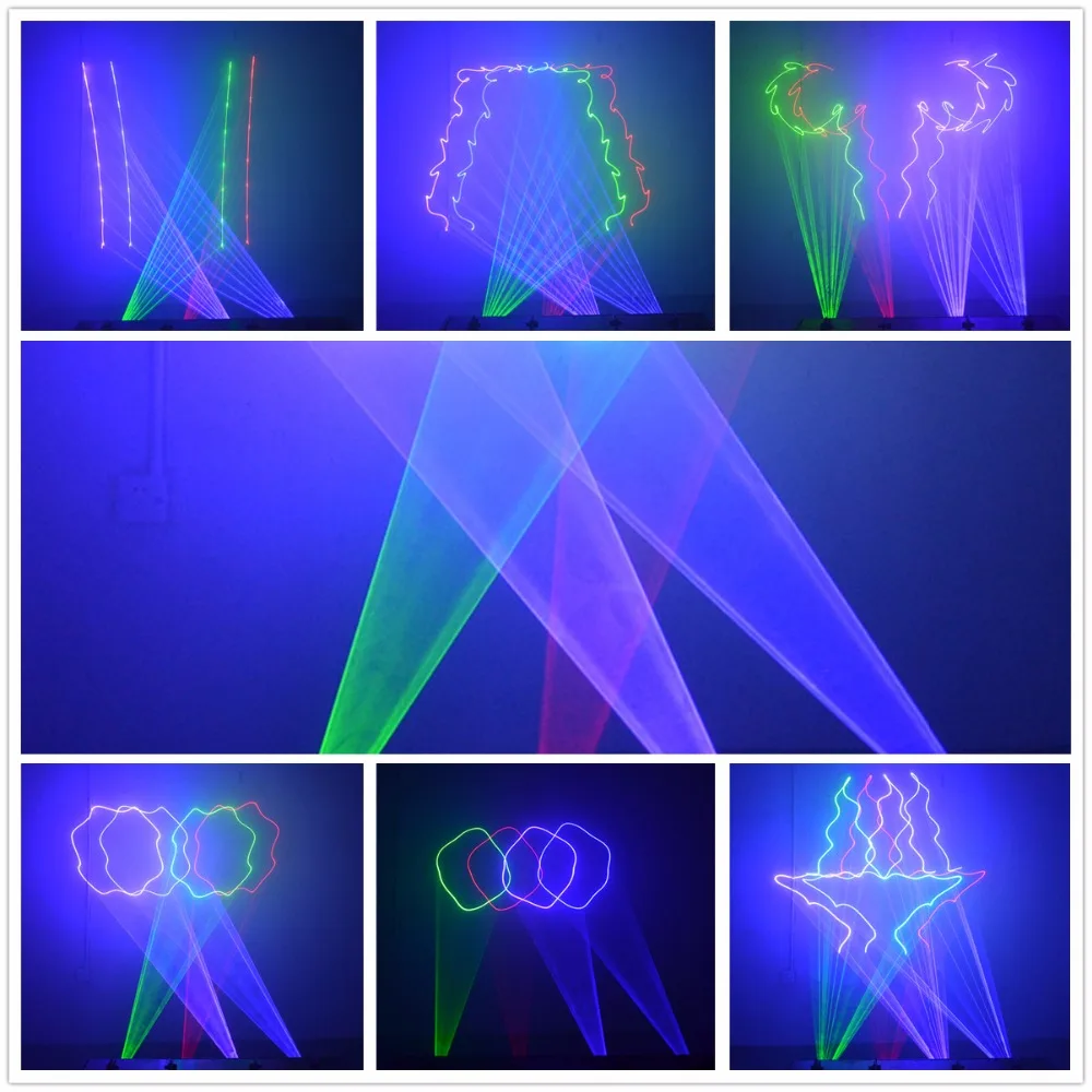 SHINP 4 объектива 7CH DMX RGBP Laser DPSS Beam освещение сканера PRO Рождественский диджейский