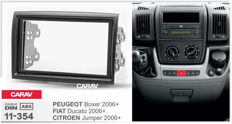 Радио-фасции для PEUGEOT Boxer FIAT Ducato CITROEN Jumper Двухканальное Радио DVD стерео CD Панель Даш-крепление CARAV 11-354