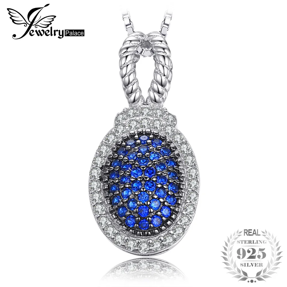 Jewelrypalace Винтаж 0.32ct синий шпинелей проложить Подвески хороший подарок для Для