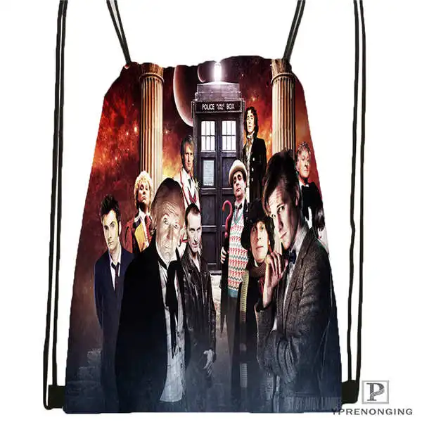 Custom peter-capaldi-doctor-who рюкзак с кулиской сумка милый Детская (черная спинка) 31x40 см
