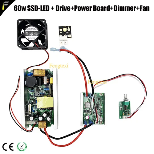 60wLED Module SSD90 SS-90 CST90 6500k 3000 люмен переоборудованный светодиодный 60 Вт ламповый светильник с приводом мощности диммер для сцены движущаяся головка прожектор светильник s - Цвет: 60wLED Module