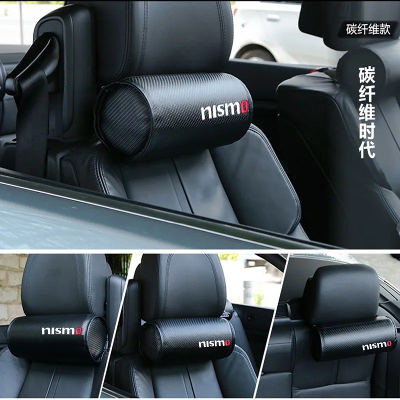 2 шт./лот углеродного волокна nismo подушка на шею для автомобиля nissan Tiida Sunny QASHQAI