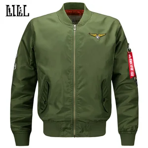 M-6XL Мужская водонепроницаемая куртка-бомбер, Мужская Весенняя армейская куртка ВВС One, Черная Мужская короткая бейсбольная куртка, UMA443