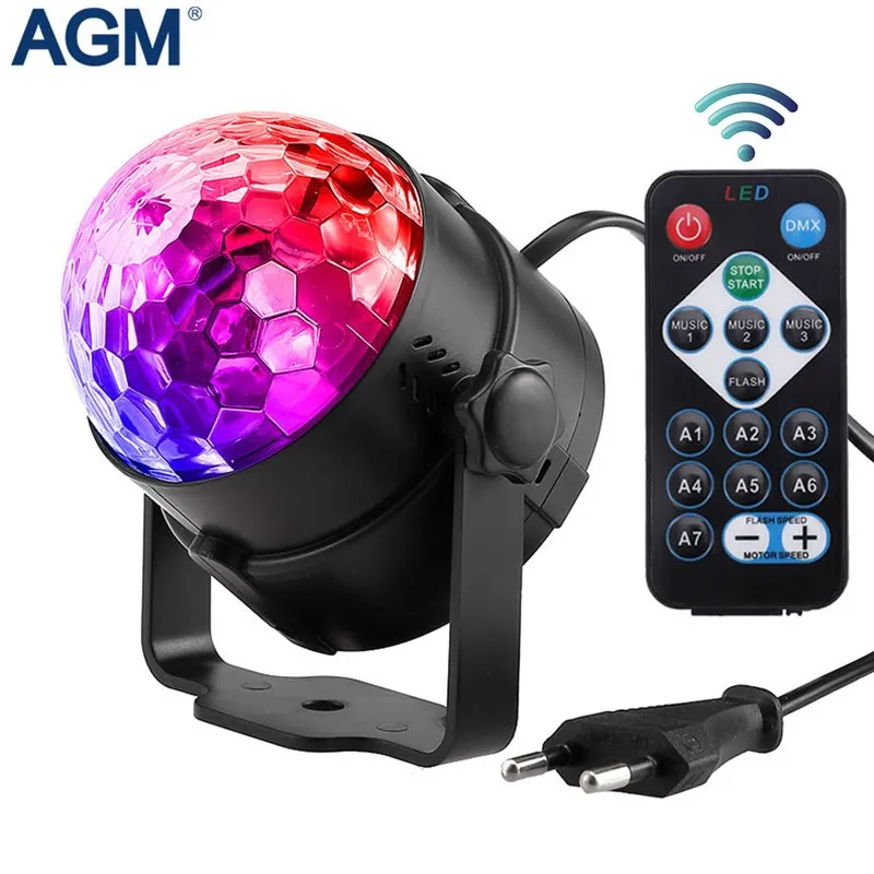 AGM Dmx Lumiere диско Dj партия свет этапа дискотечный шар 7 цветов RGB лазерный проектор