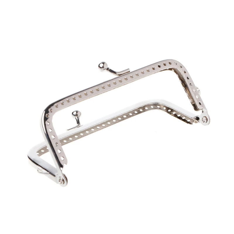 

THINKTHENDO 2017 Women Metal Frame Kiss Clasp Arch 8.5cm Handle for Handbag Sewing Holes Clutch Coin Purse Bag Accessories