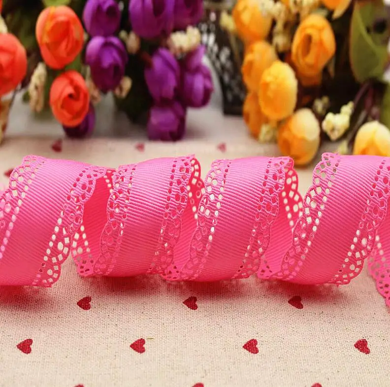 Бесплатная доставка темно синей корсажной ленты с принтом 30 мм полым кружевом 10