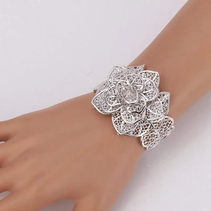 Модные ювелирные изделия классический полый розовый подарок женский медный