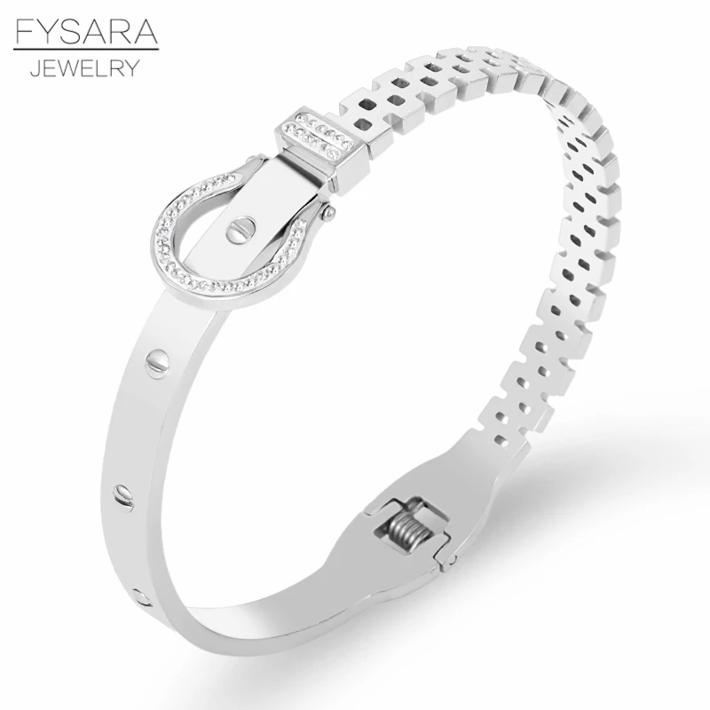 Браслет FYSARA с винтовым ремнем и браслет для женщин Роскошный манжета из