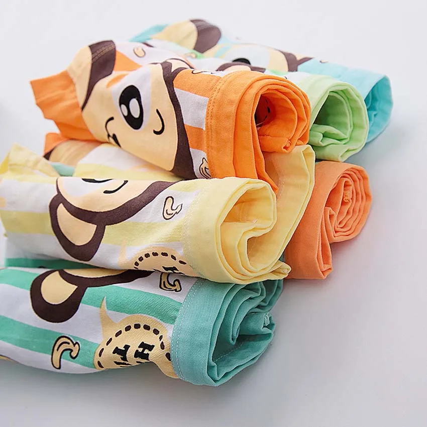 3 шт./лот с обезьяной из мультфильма трусы для мальчиков детские хлопковые