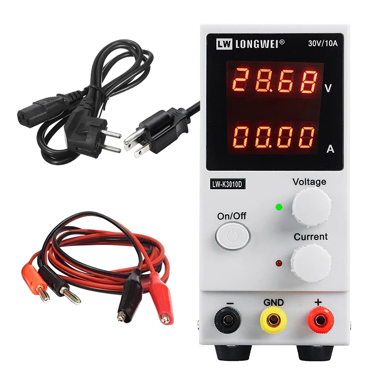 LW-K3010D 4 цифры Дисплей коммутации лаборатория DC Питание Регулируемый блок питания 30В 10A Высокая точность ремонт лаборатории Питание постоянного тока - Цвет: Package 1