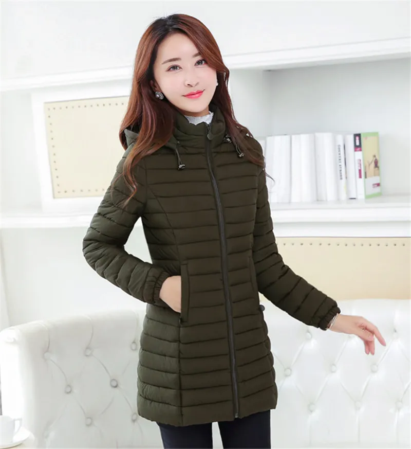 Светильник Neploe тонкие женские парки длинный тонкий пуховик размера плюс 2020
