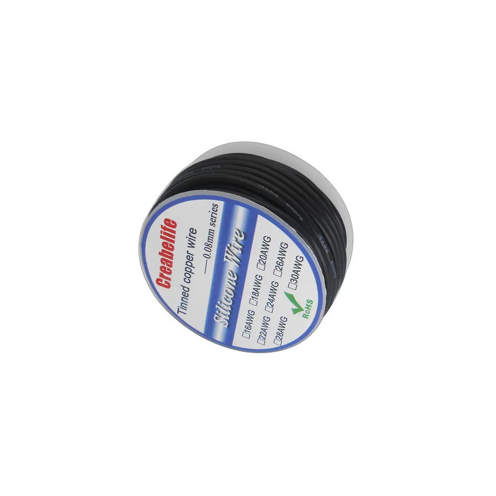 Черный + красный Цвета кремниевой проволокой 16AWG 22AWG 24AWG 26AWG 28AWG 30AWG Жаростойкий