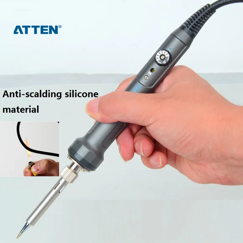 ATTEN SA-50 паяльник EU plug пистолет паяльники AC220V 50 Вт термостатическое управление Регулируемый Электрический сварочное оборудование стенд