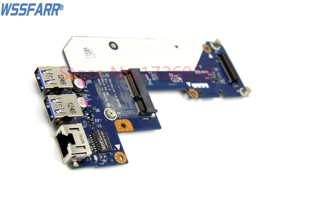 Оригинал для Dell 17R 7520 USB Ethernet LAN Соединительная плата с mSATA портом QCL00/10 LS-8242P 0N7JHH N7JHH |