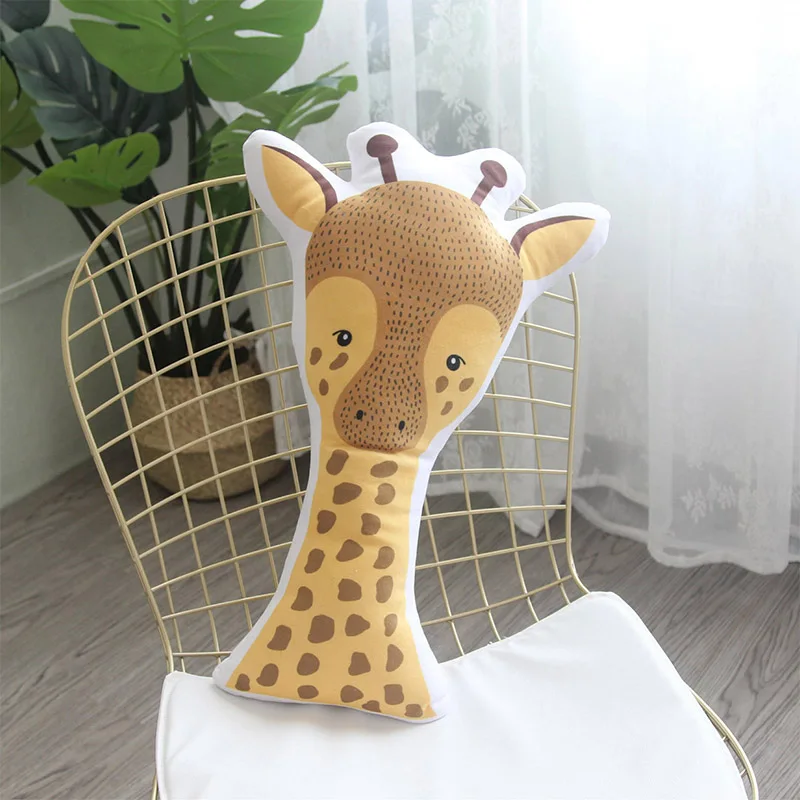 Мультфильм 3D печатных Лес животных плюшевые игрушки подушки, детское модное украшение для комнаты, домашний диван подушки, подарок на день рождения