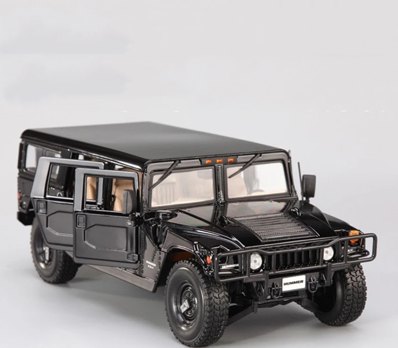 1/18 масштаб Hummer H1 красный и черный Внедорожник король литой автомобиль модель подарки коллекции игрушки для мальчиков
