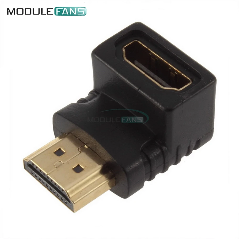 Для HDMI-совместимого штекера для кабеля с женской резьбой под углом адаптера HDTV