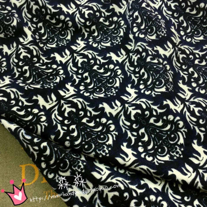 

2018 Autumn Winter, Long Sleeved Fabric, Colored Pattern, Broken Elastic, Knitted Fabric, Multicolored Bottoming Sweater Fabric