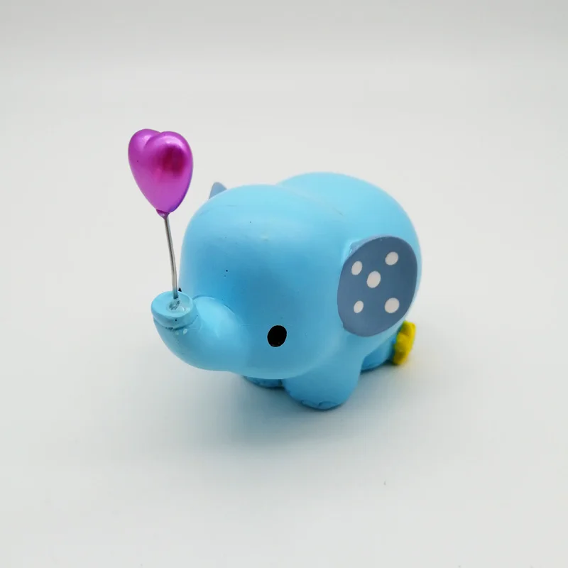 Милый слоник из смолы торт topper украшение для торта С Днем Рождения свадебный