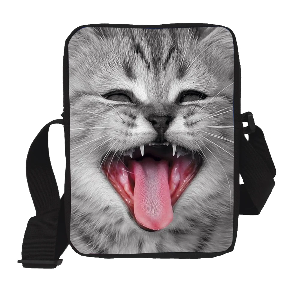 Милые животные женские сумки-мессенджеры с цветочным принтом детские сумки