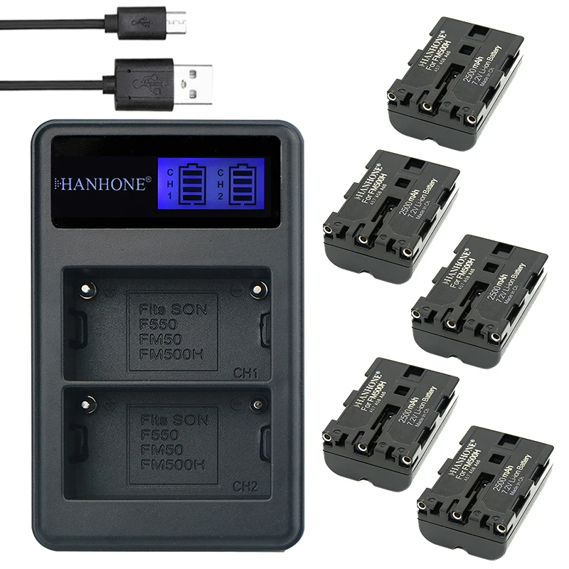 5 шт. батарея для Фотоаппарата SONY A65 A57 A58 A560 A99 A580 A77 A900 A450 A550 A200 A300 2500 мАч|Цифровые